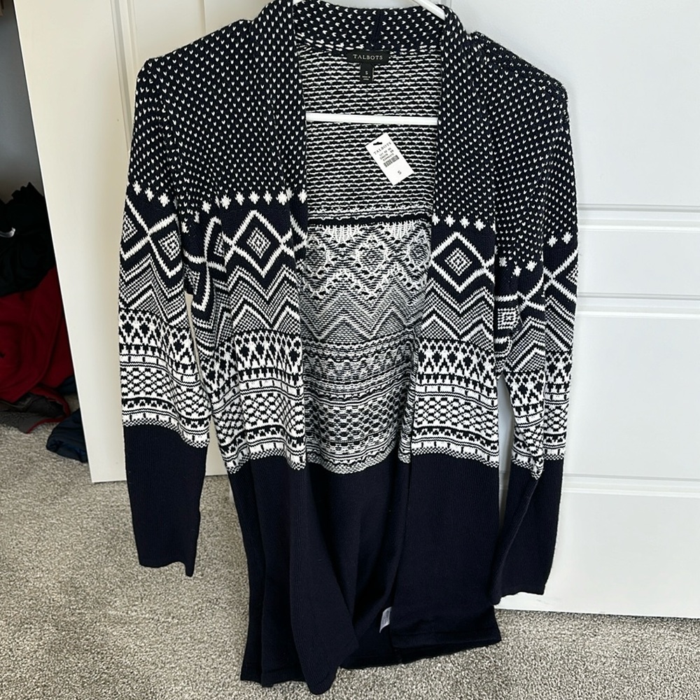 Navy blue cardigan brand new from Talbots